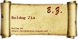 Boldog Zia névjegykártya